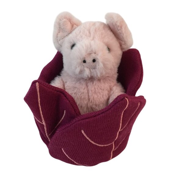 Jellycat Poppin Pig Plush 5" Stuffed Animal Toy in Flower Rare Retired - Picture 3 of 7